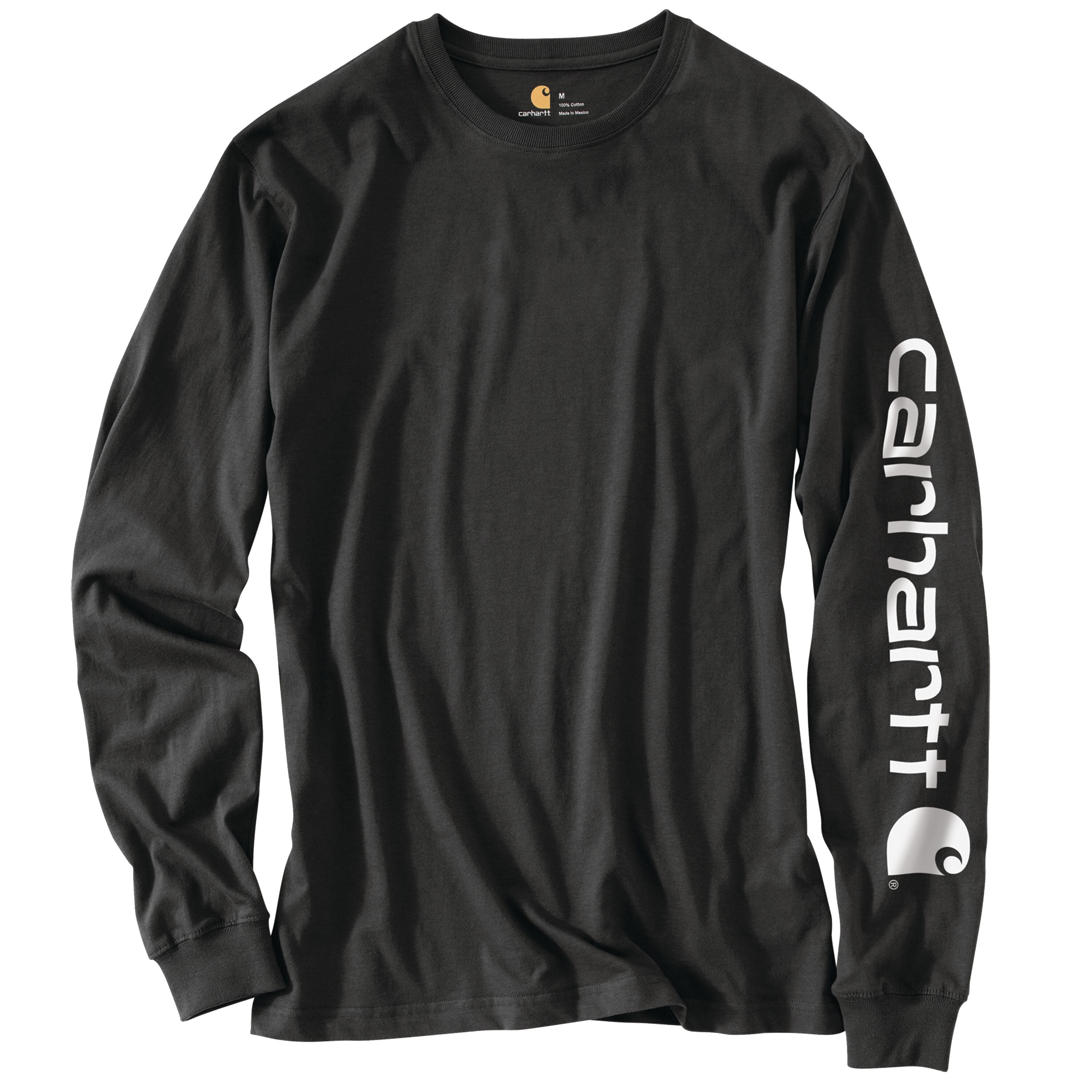 Men's Loose Fit Heavyweight Long Sleeve Logo Sleeve Graphic T-Shirt