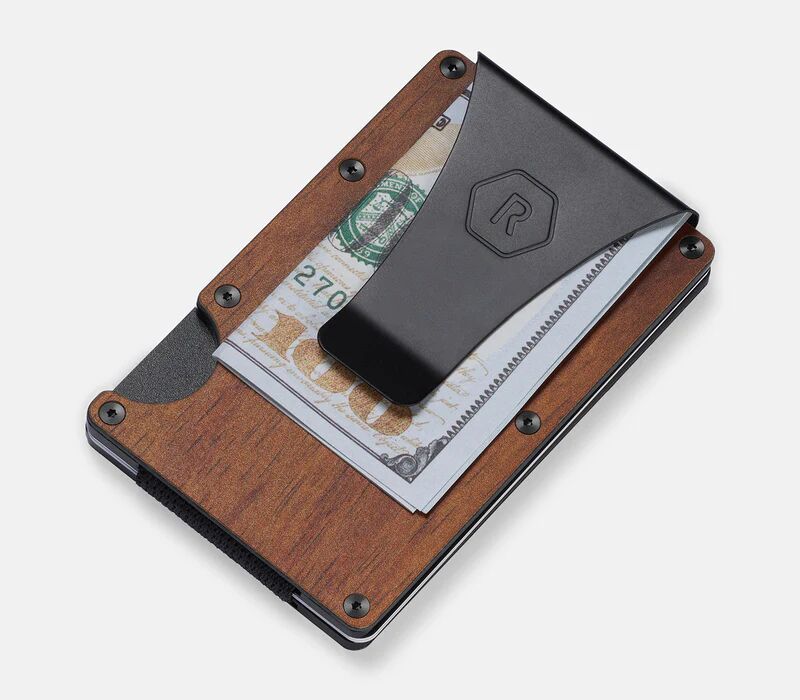 RIDGE Mopane Wood Money Clip Wallet