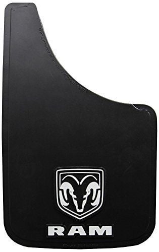 9" X 15" Dodge Ram White Logo Easy Fit Mudguard (Set of 2)