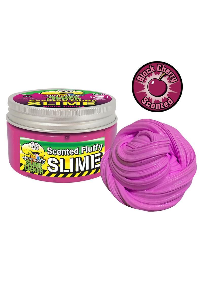 License 2 Play Toxic Waste Slime Licker Scented Fluffy Slime Jar