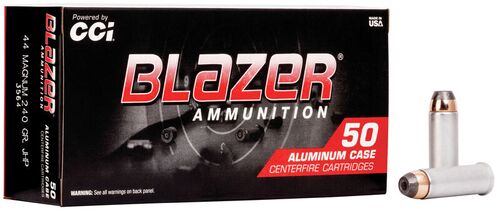 Blazer Aluminum 44 Rem Magnum 240 Grain JHP Ammunition - 50 Cartridges