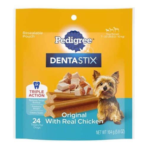 DentaStix Mini Original with Real Chicken Dental Dog Treats - 24 Count