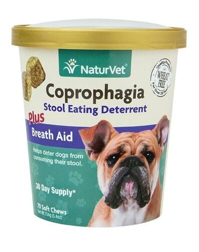 Coprophagia Plus Breath Aid Soft Chews Coprophagia Supplement for Dogs - 70 Count