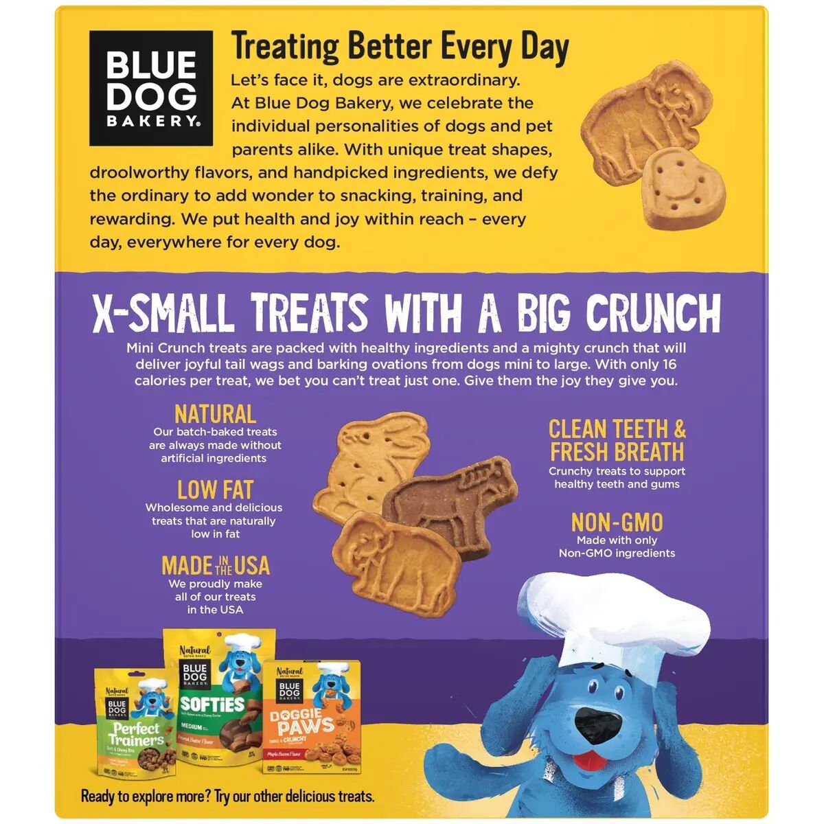 Blue Dog Bakery Mini Crunch X0Small Treats for Dogs in Assorted