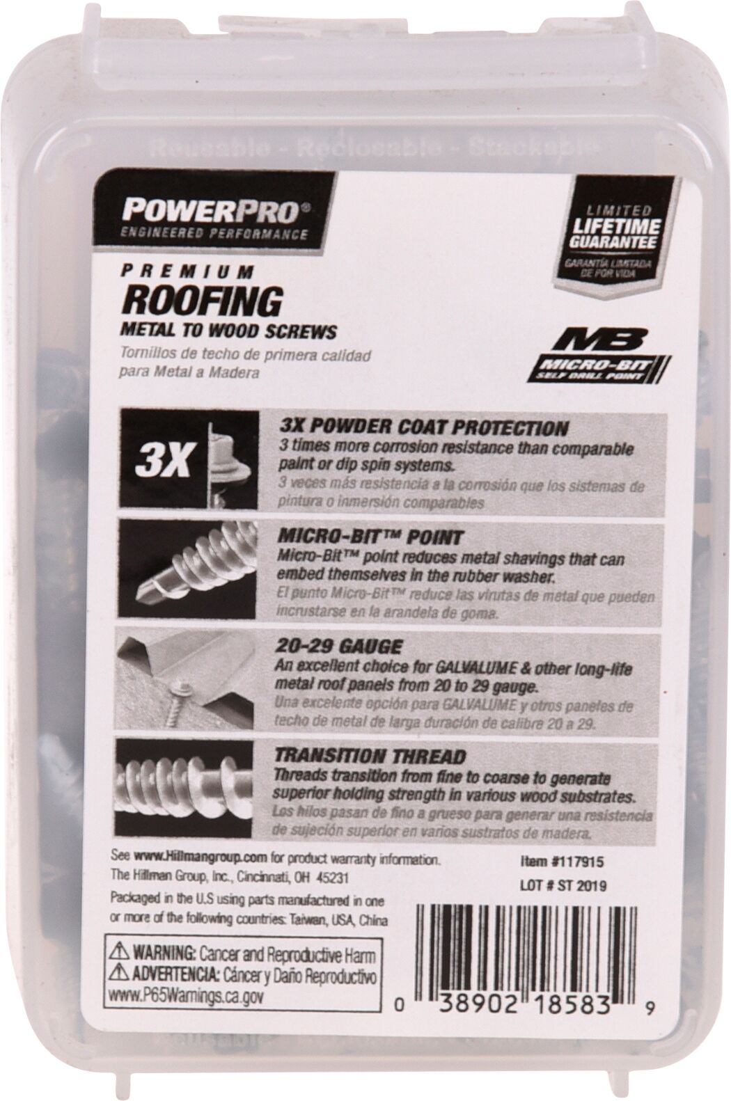 Roofing Metal to Wood Self-Drilling Screws