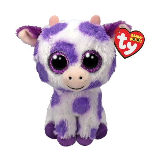 Beanie Boos 6" ETHEL Purple Spottted Cow