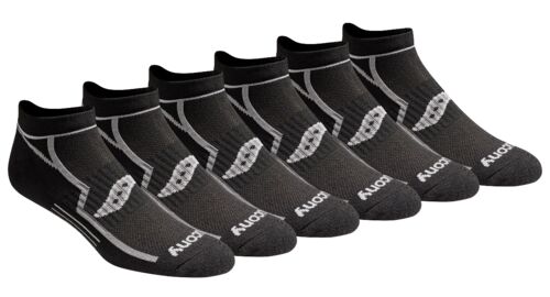 Men's Performance No Show Tab Socks in Black - 6-Pack