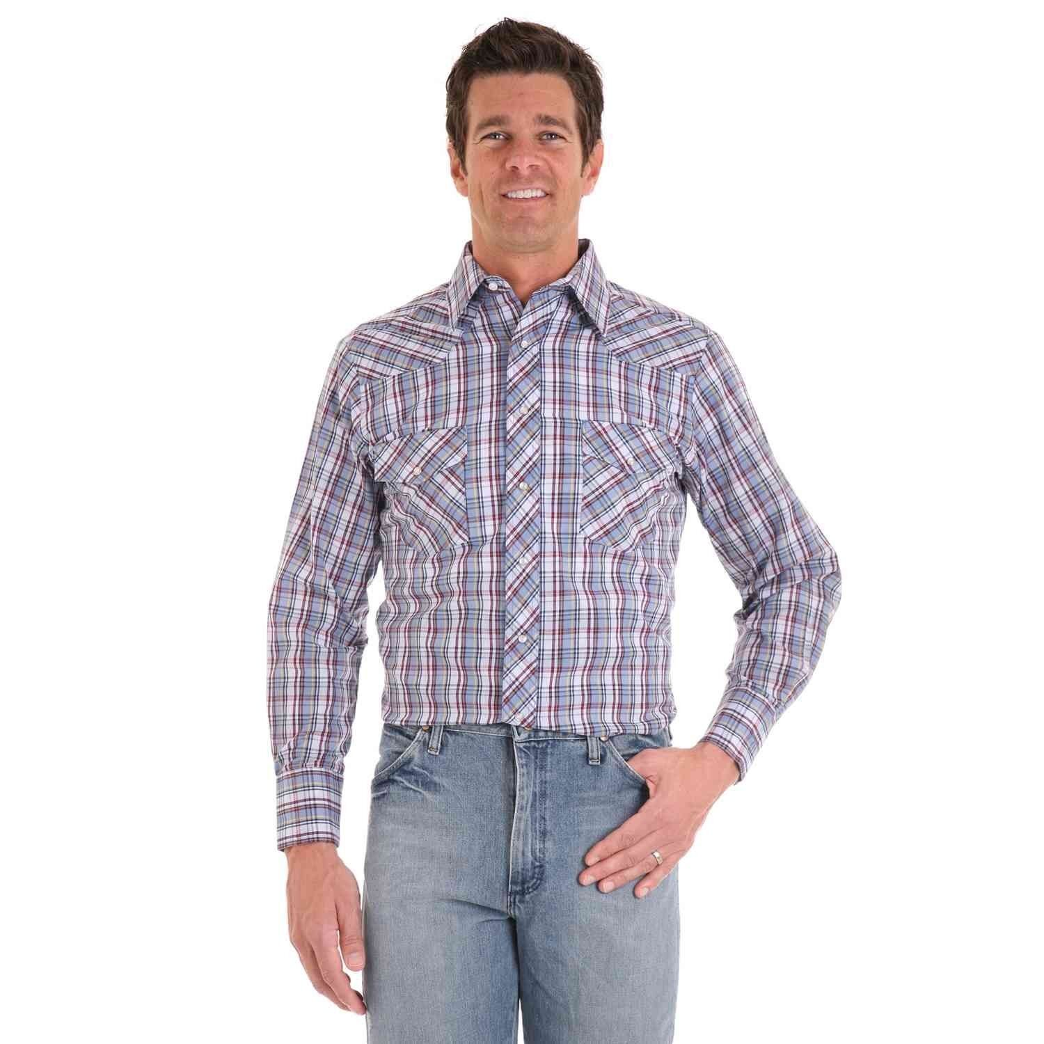 Men's Sport Western Long Sleeve Button Down Shirt