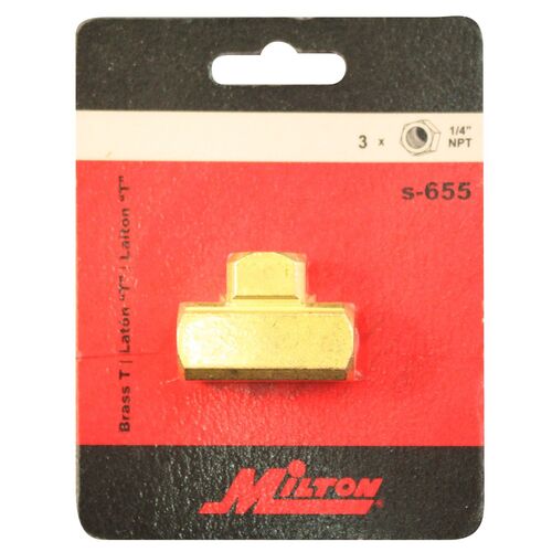 Air Hose Brass Fitting "T" 1/4" NPT
