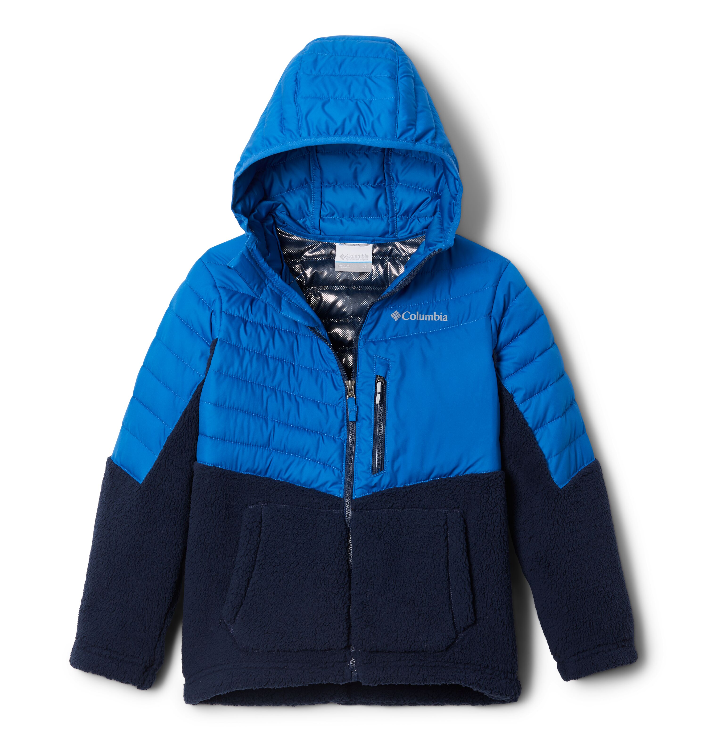 Powder Lite Novelty Hooded Jacket in Indigo/Collegiate Navy