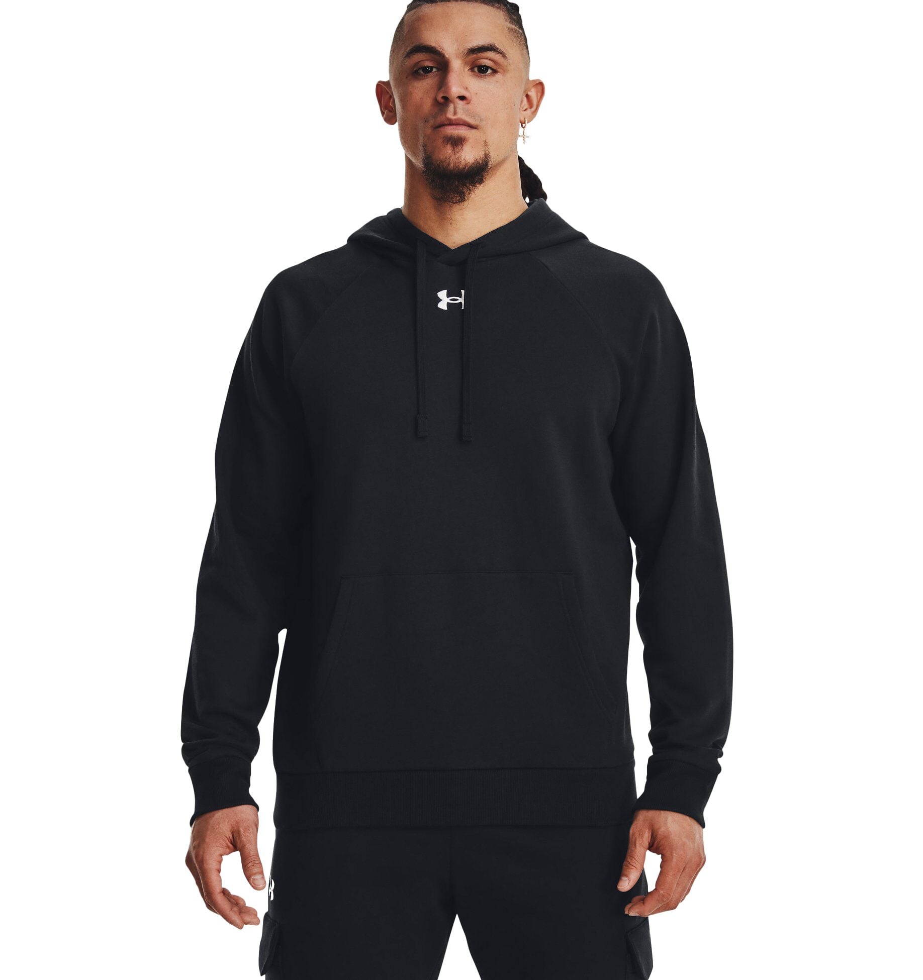 Men's UA Rival Fleece Hoodie in Black / White