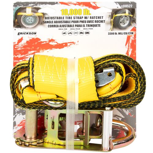 10,000 Lb Adjustable Tire Strap with Ratchet