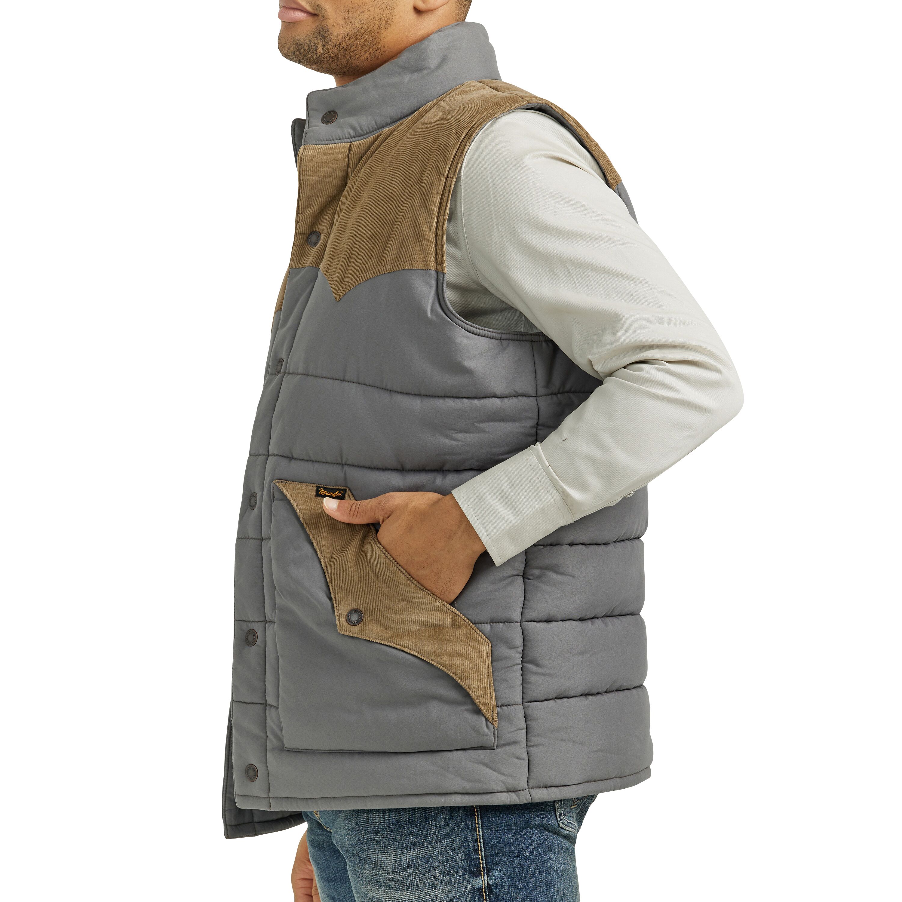 Men's Corduroy Yoke Puffer Vest
