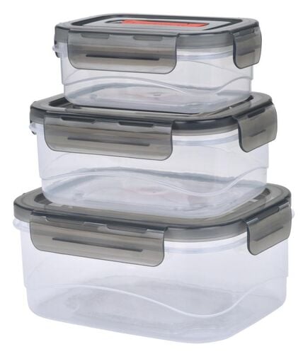 Rectangle Storage Container Set with Vent Lock Lid - 6-Piece