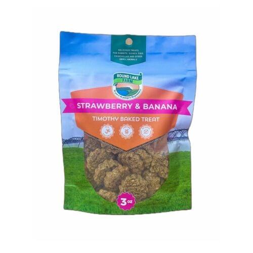 Small Animal Strawberry & Banana Timothy Treats - 3 oz