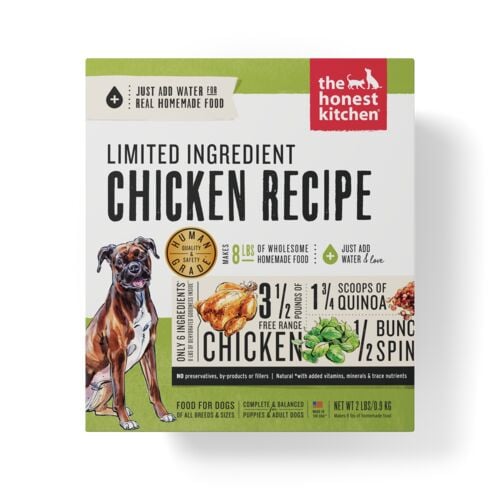 Dehydrated Whole Grain Dog Food in Chicken Recipe