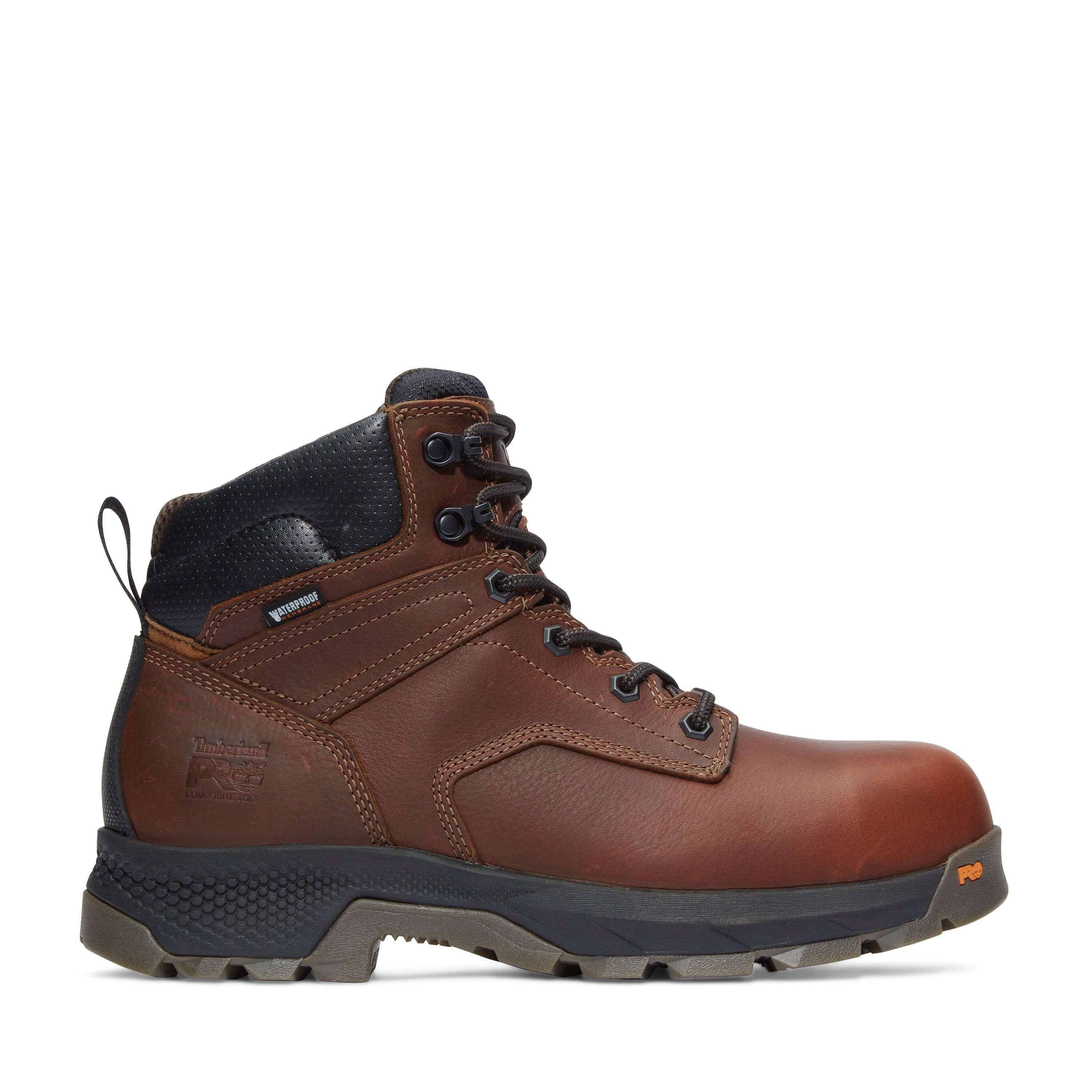 Men's 6" TiTAN EV Composite Toe Waterproof Work Boot in Teak Brown