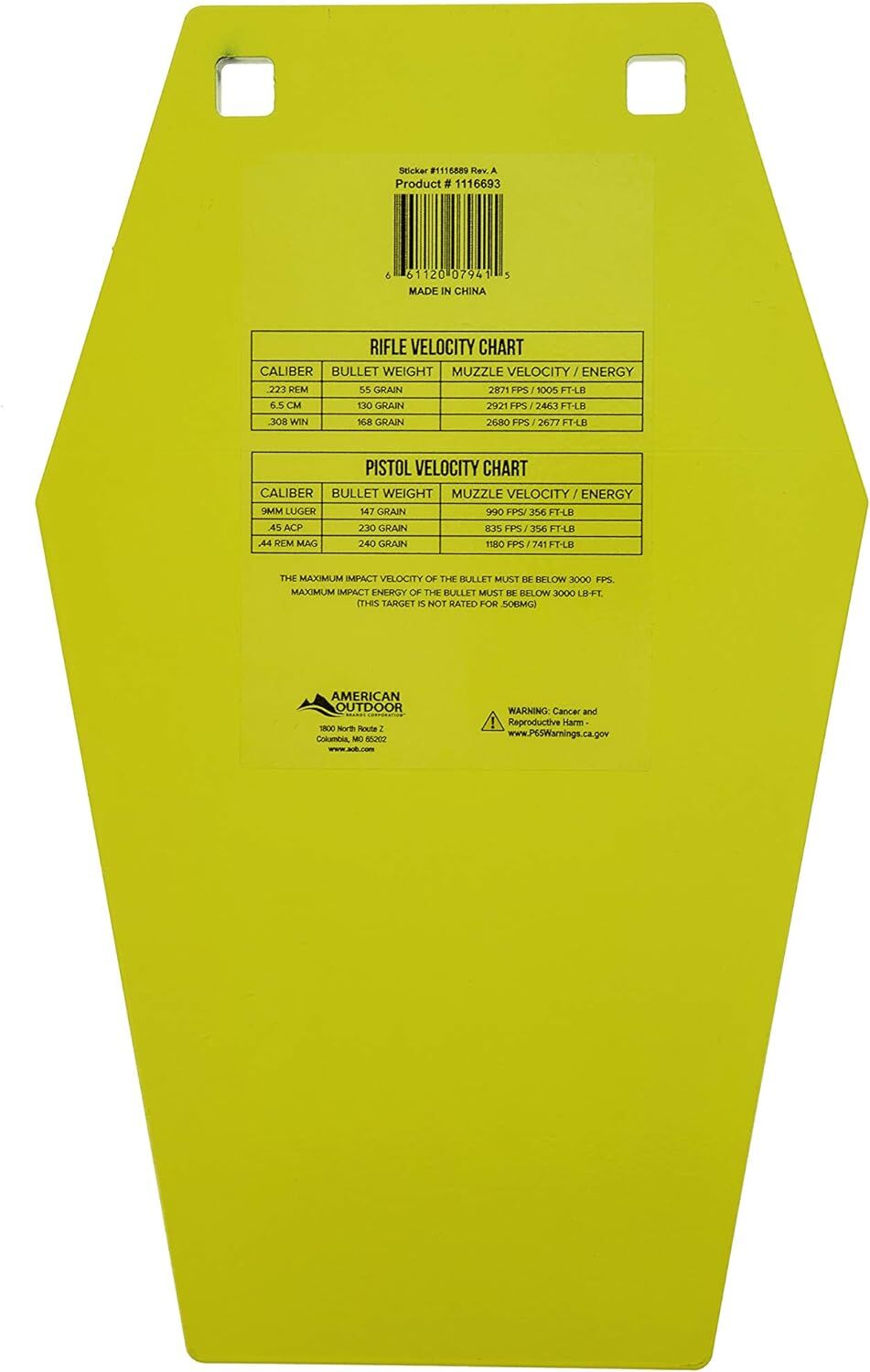Caldwell Coffin CP4 Steel Target