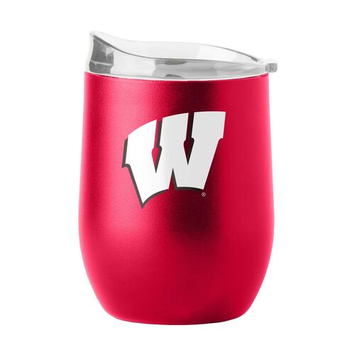 Wisconsin 16oz Flipside Powder Coat Curved Beverage Tumbler