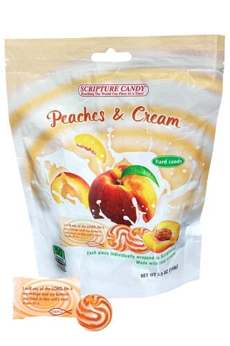 Scripture Candy Peaches & Hard Candies - 5.5 oz