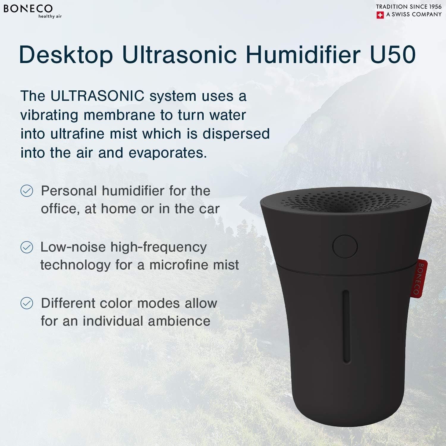 U50 Personal Ultrasonic Humidifier with LED Lights