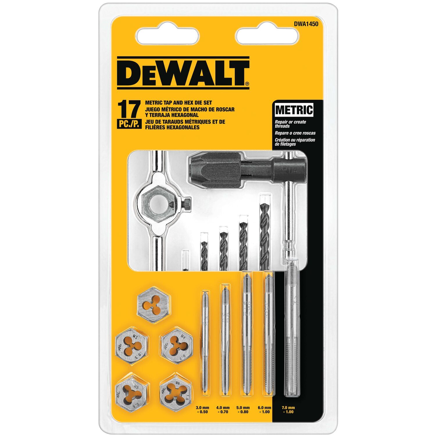 Dewalt Metric Tap and Die Set - 17-Pieces