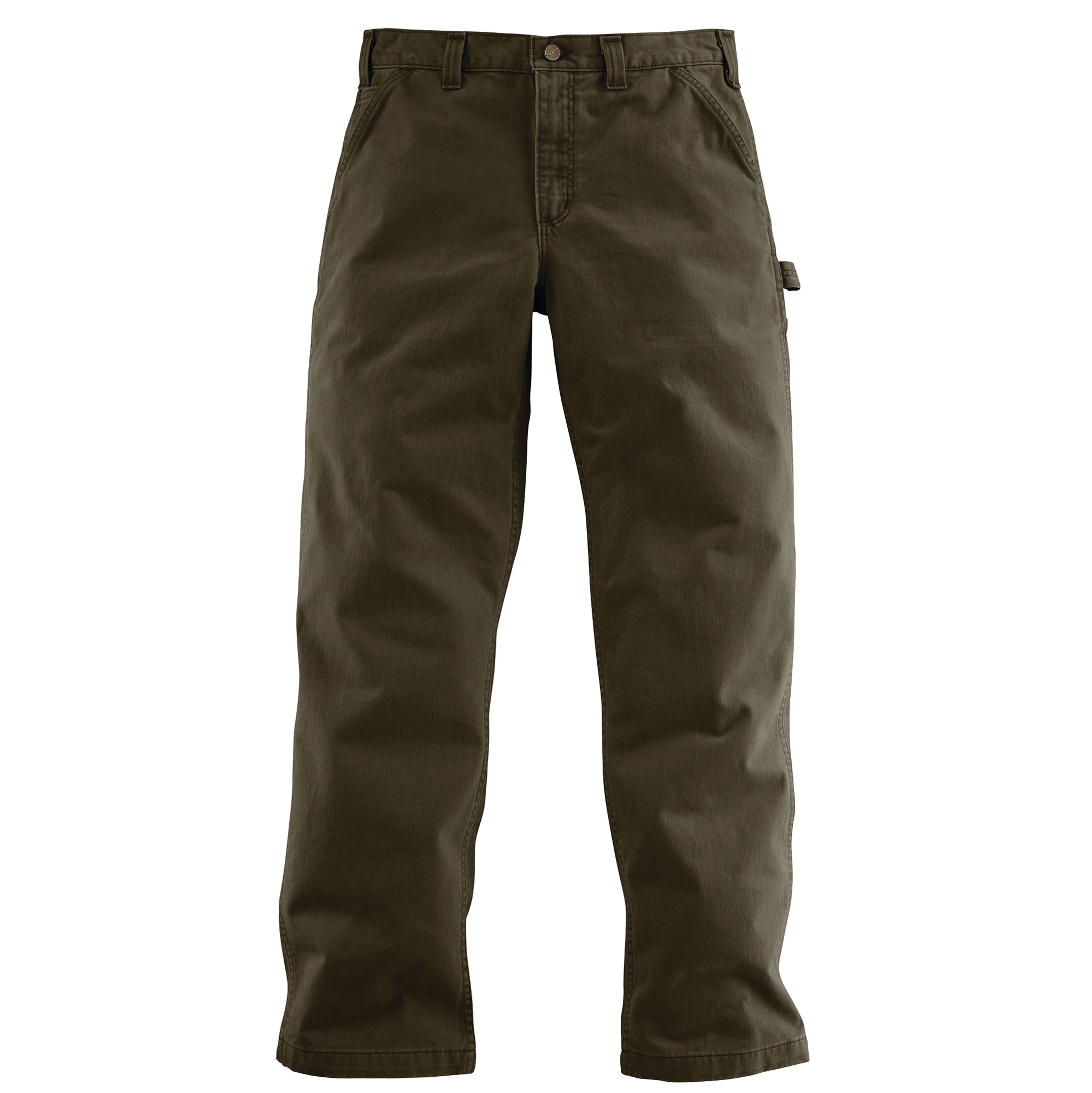Men's Relaxed Fit Twill Utility Work Pant in Dark Coffee