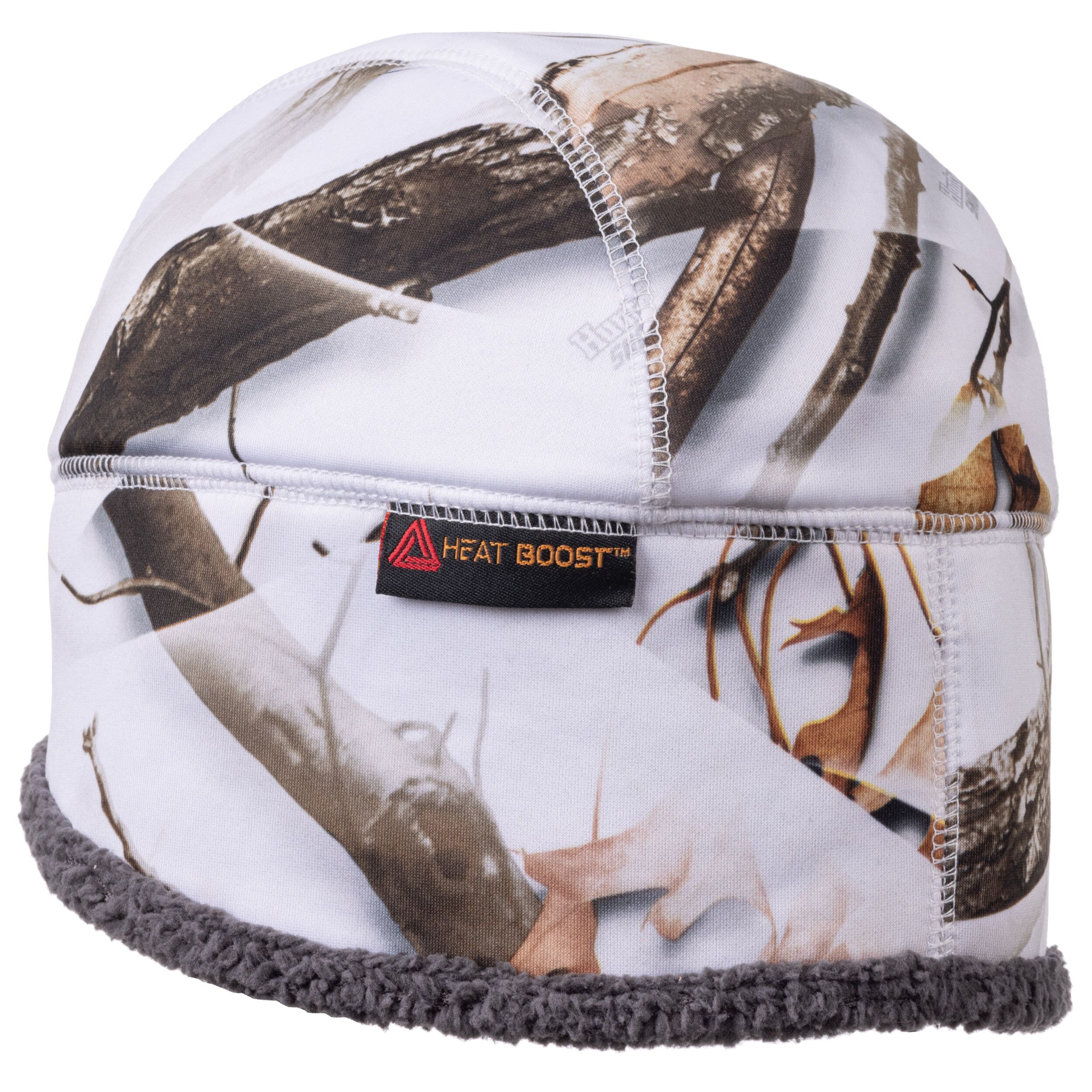 Huntworth Sherpa Lined Fleece Beenie in Snow Camo Brown display picture 1