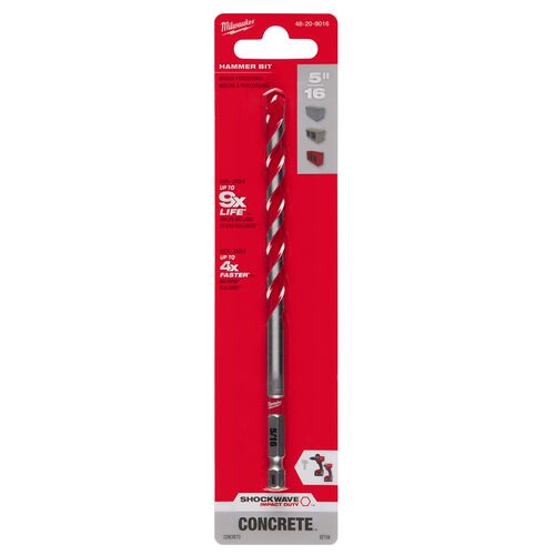 SHOCKWAVE Impact Duty Carbide Hammer Drill Bit 1-Pack - 5/16" x 4" x 6"