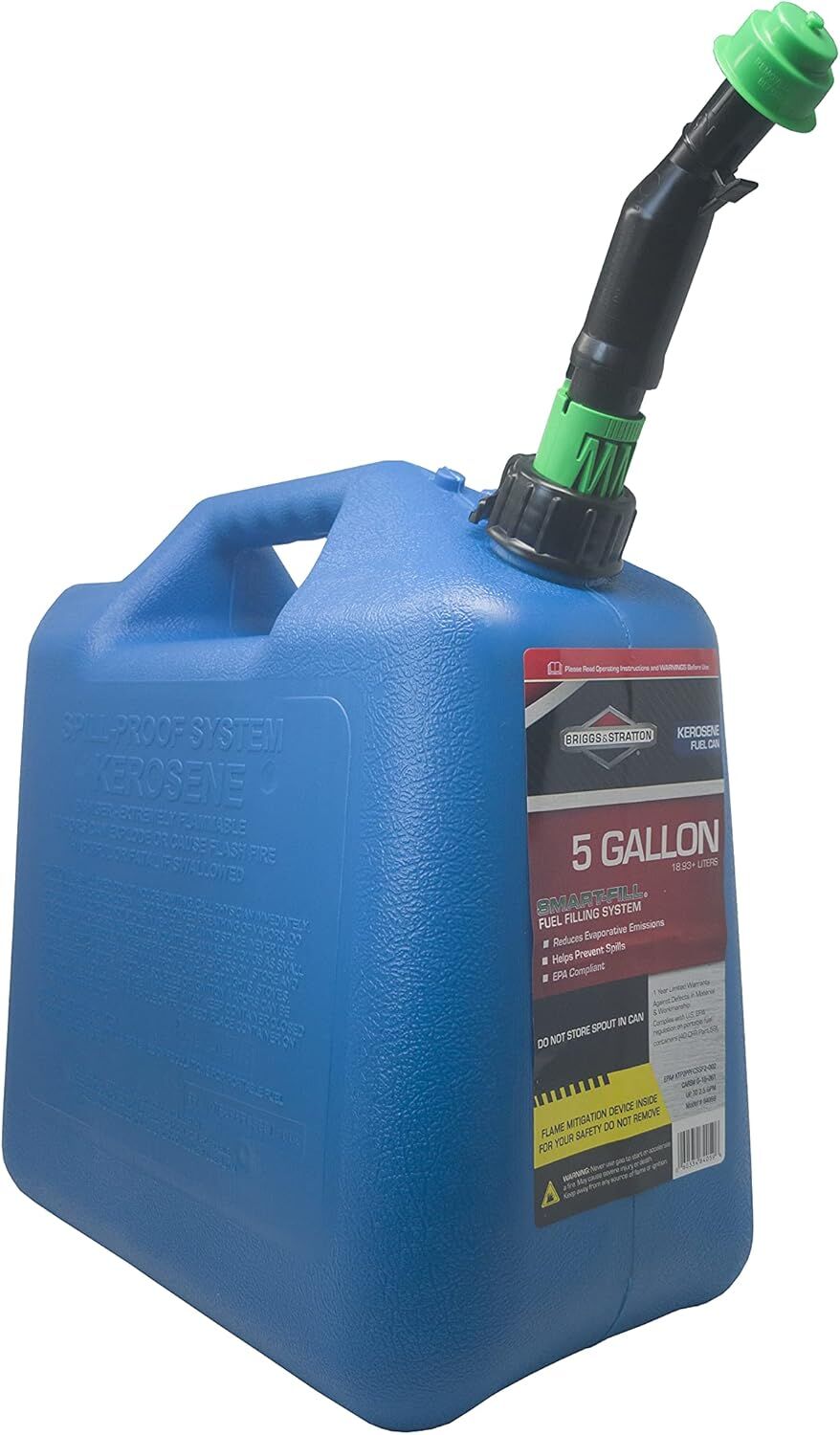 Briggs & Stratton Smart-Fill Kerosene Fuel Can - 5+ Gallon