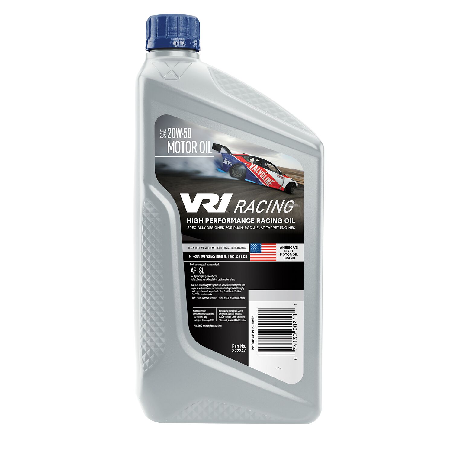 Valvoline 20W-50 VR1 High Performance High Zinc Motor Oil - 1 Quart