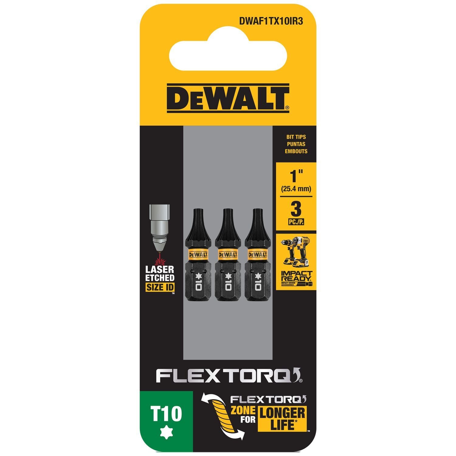 1" Torx FLEXTORQ Impact Driver Bits - 3-Pack