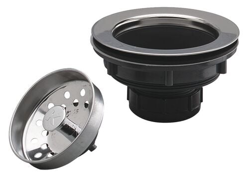 Plastic Kitchen Strainer with Stainless Steel Rim & Basket