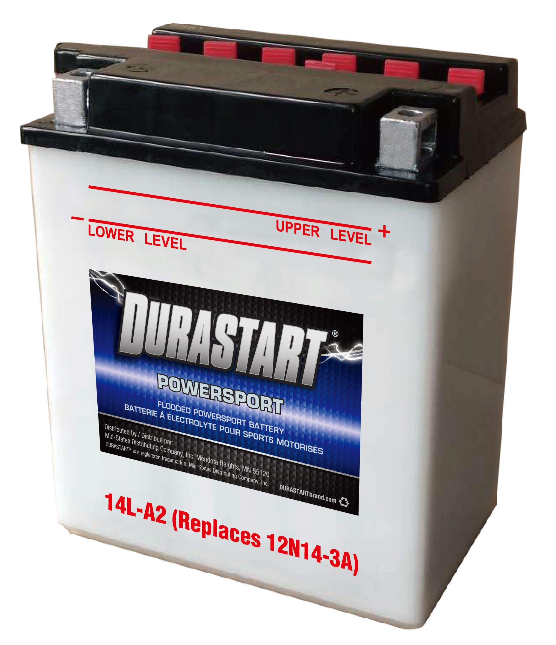 DuraStart Supercrank B14L-A2/12N14-3A Powersport Battery - 14L-A2