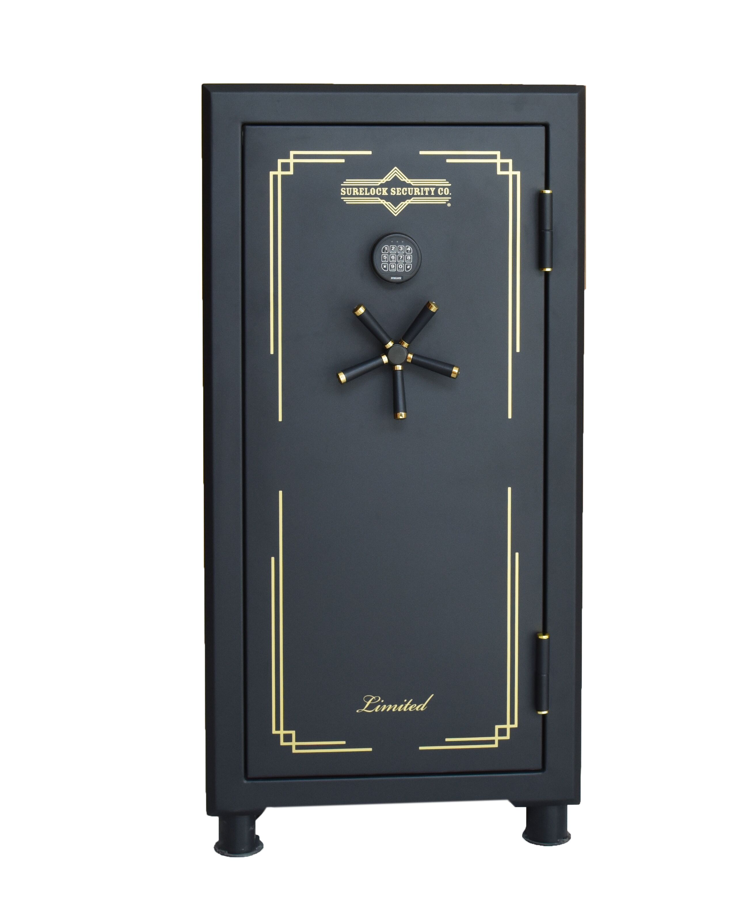 Surelock Security Co. Limited Edition 39-Gun Safe in Black and Gold