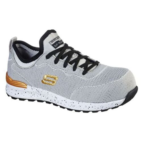 Women's Slip-On Comp Toe Gray/Black Shoe