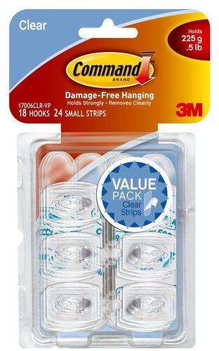 Command Clear Mini Hook Kit