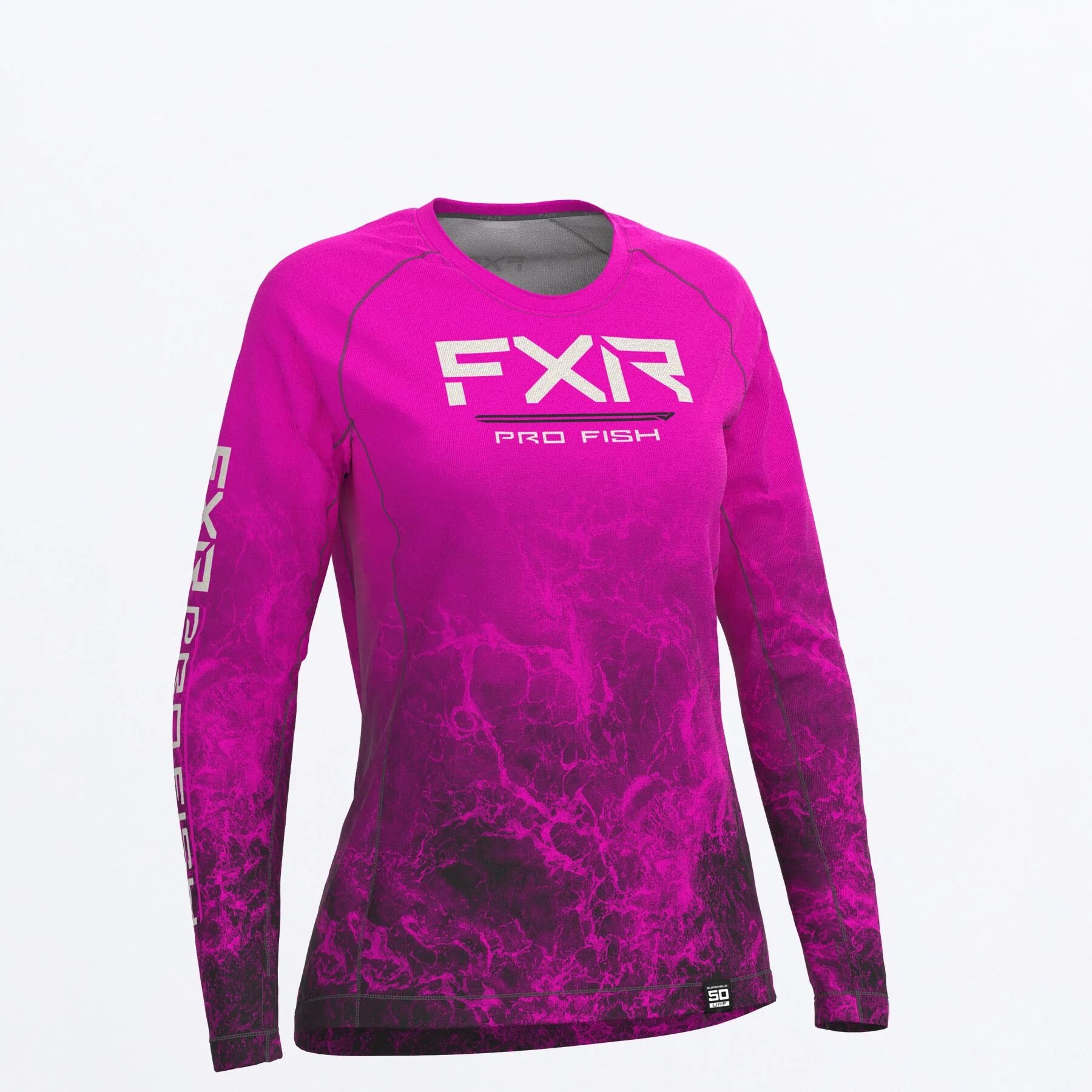 Women's Derby UPF Long Sleeve Top in Fuchsia Ripple