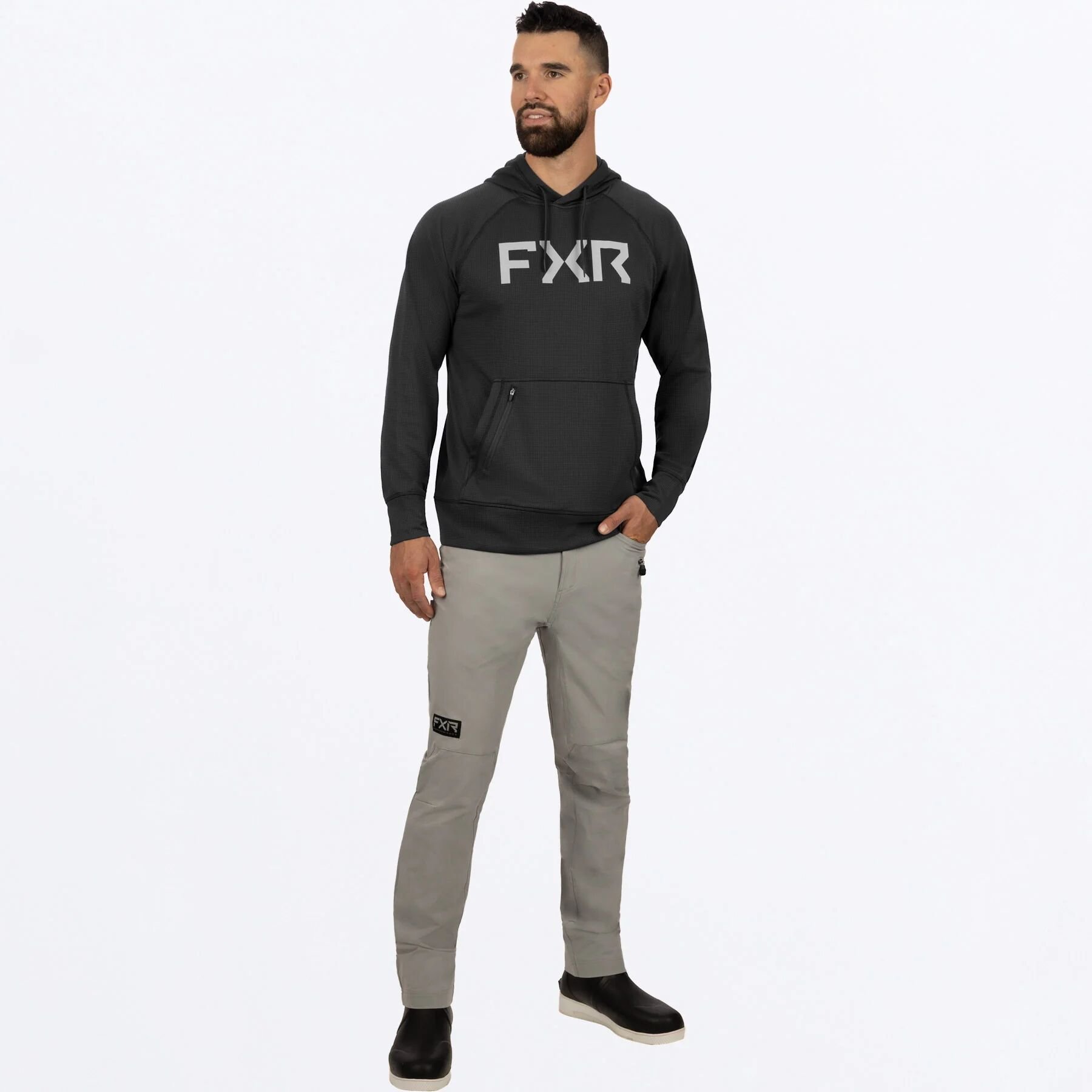 Unisex Pilot UPF Pullover Hoodie in Asphalt