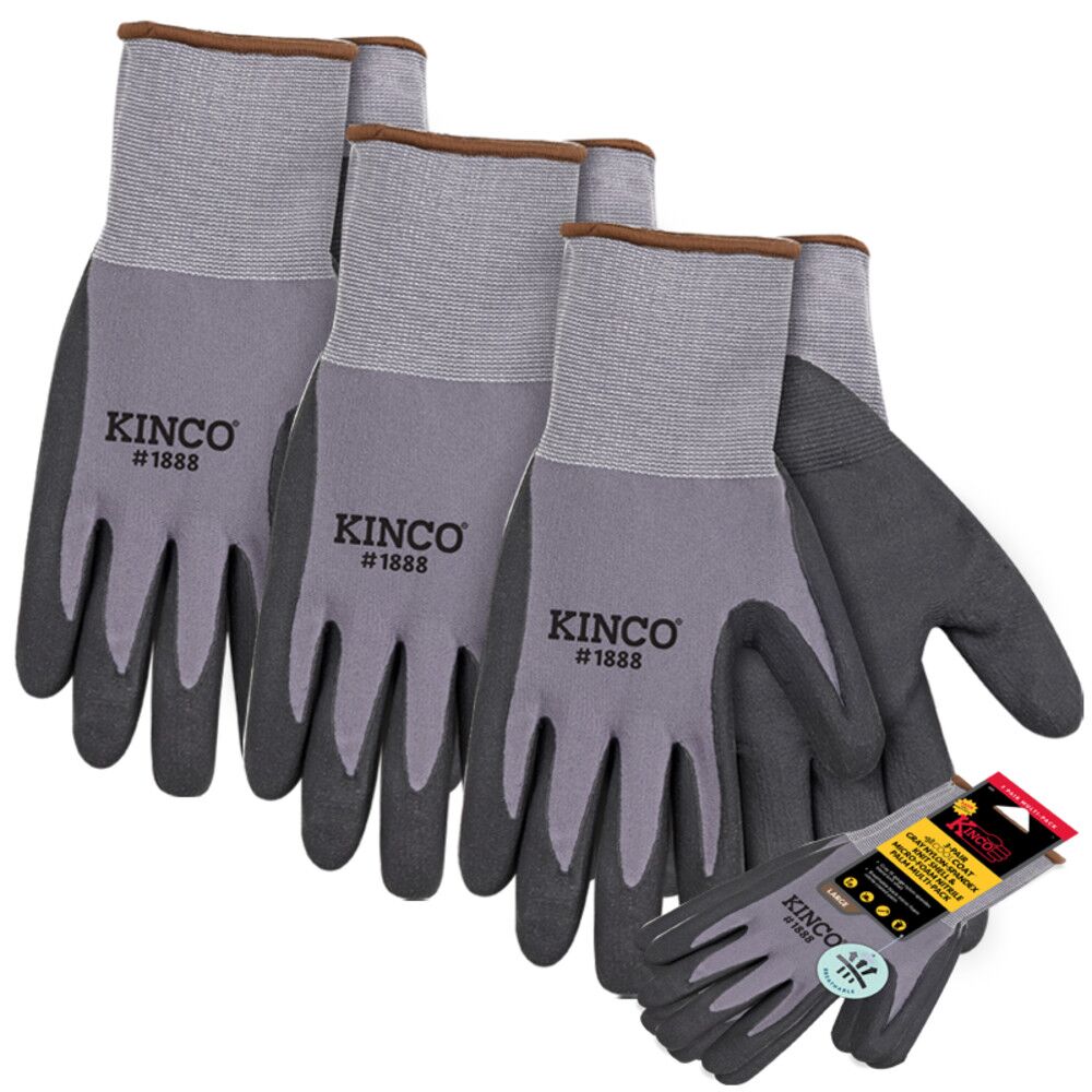 Men's Nylon Knit Shell & Micro-Foam Nitrile Palm Gloves