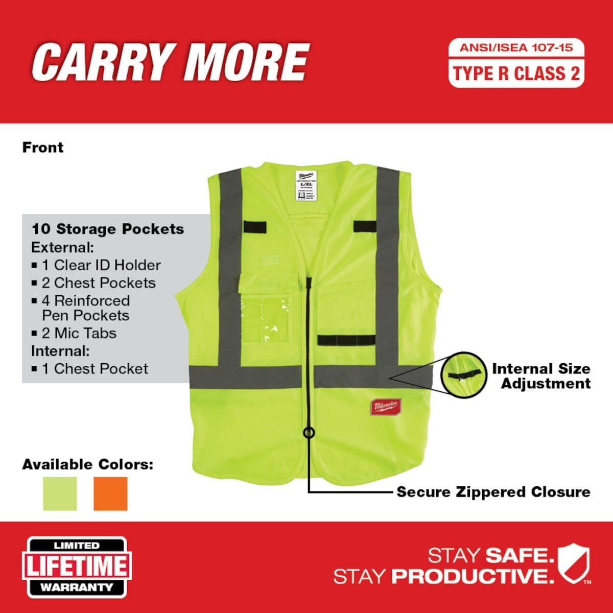 Class 2 High Visibility Safety Vest