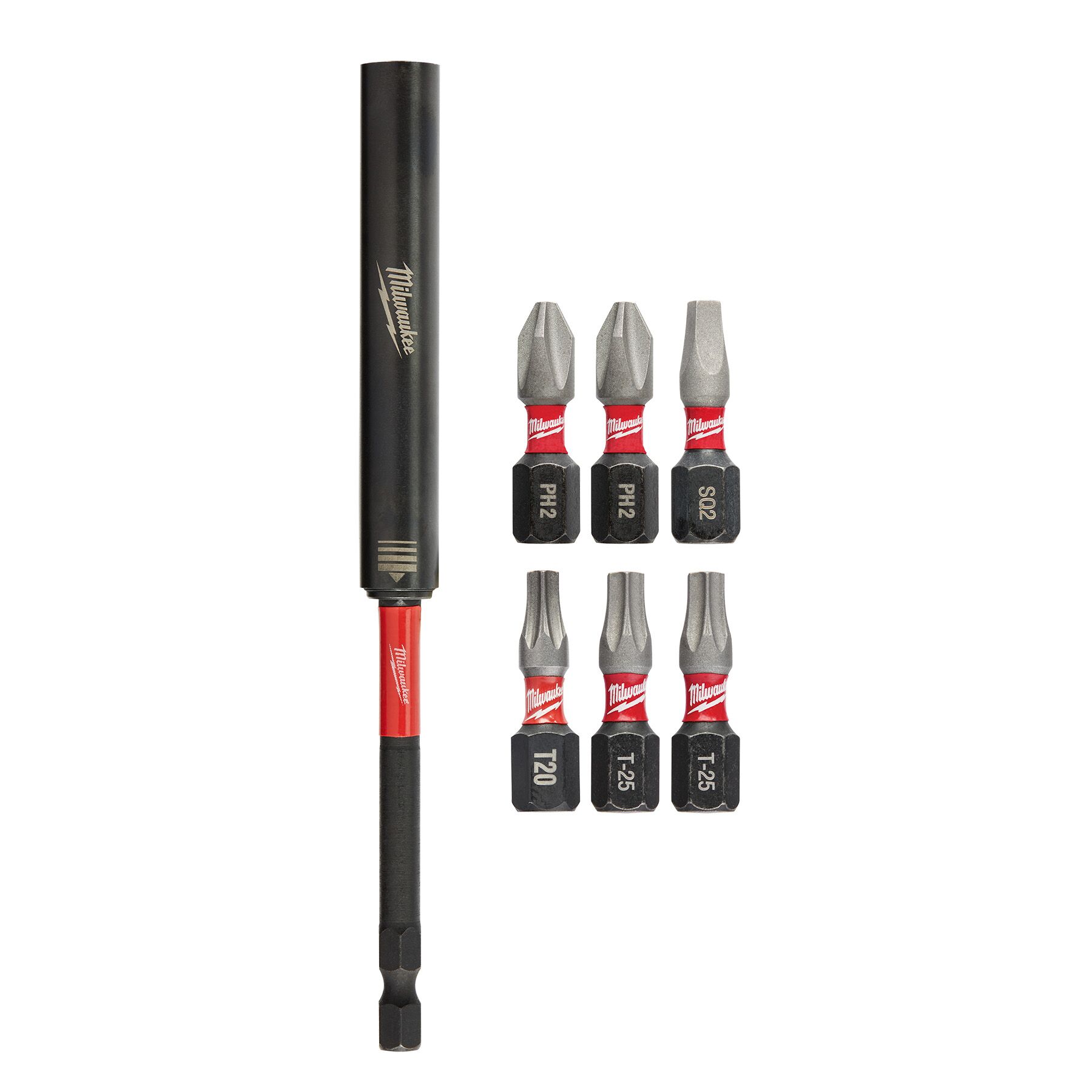 bluemanページ Milwaukee SHOCKWAVE Impact Magnetic Drive Guide Set - 7 PC