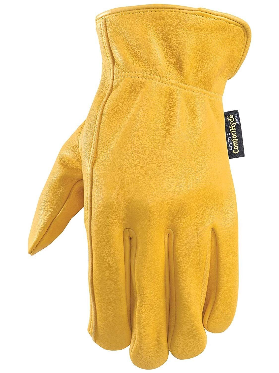 Wells Lamont Saddleton Unlined Leather Gloves in Gold - L