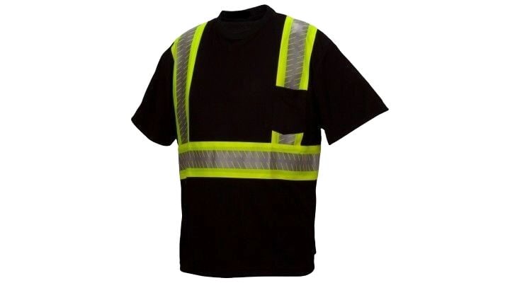 Men's Reflective With Broken Heat Sealed Tape T-Shirt