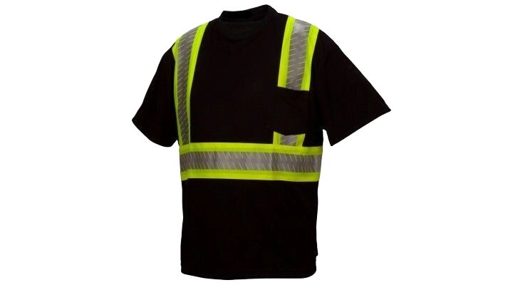 Men's Reflective With Broken Heat Sealed Tape T-Shirt