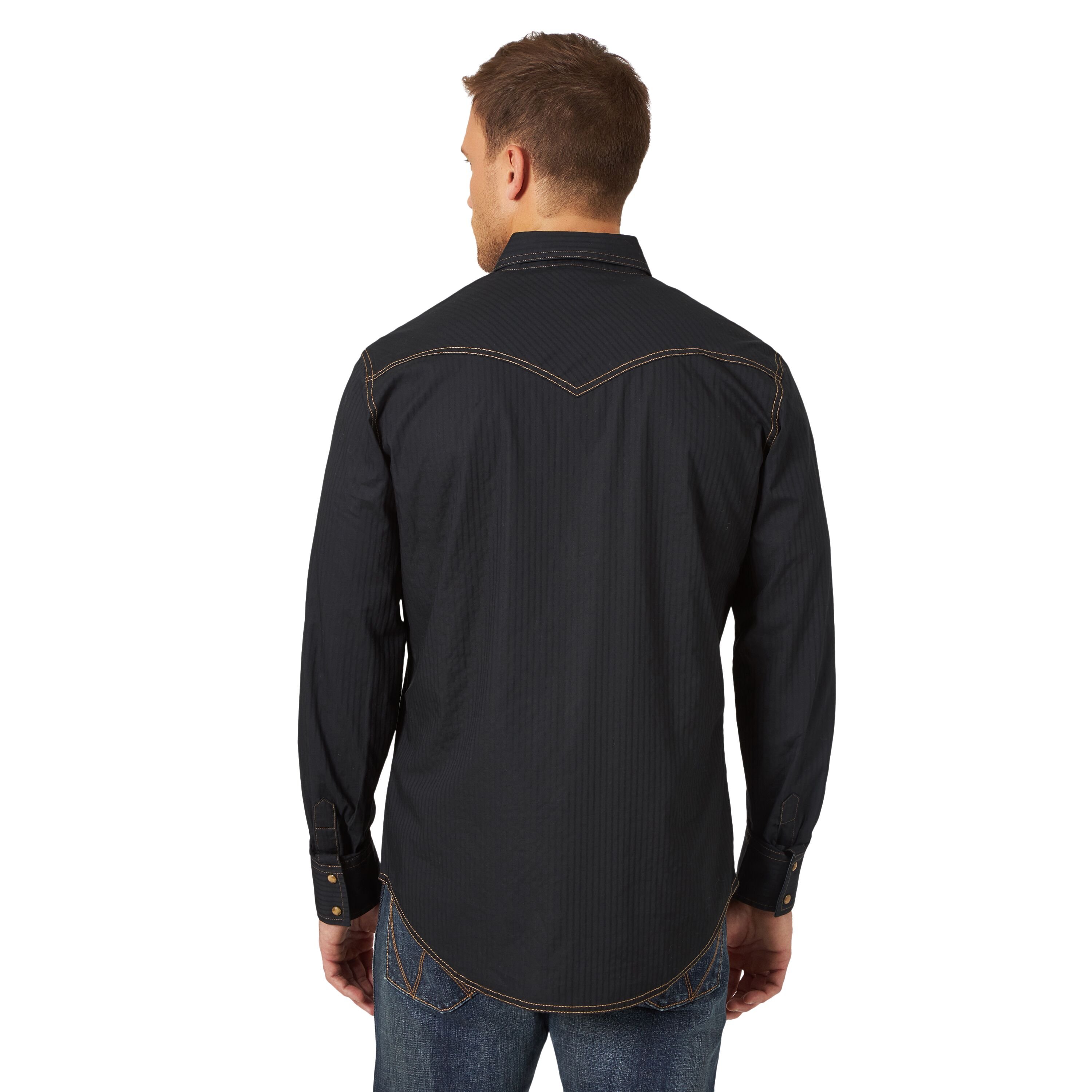 Camicia Wrangler Western Shirt In Misto Cotone - Uomo, Colore Nero Intenso, Taglia L