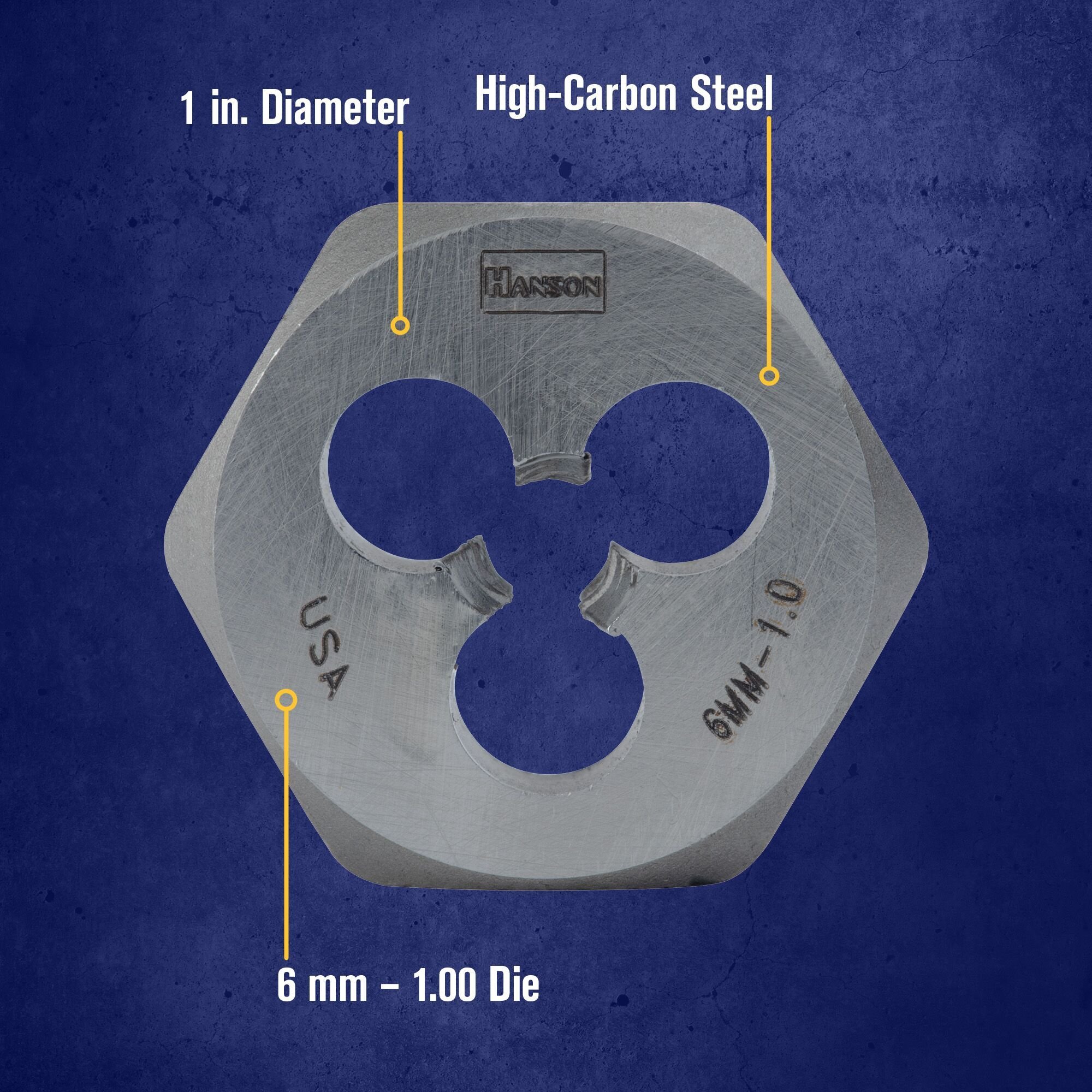 Metric Steel Hexagon Die