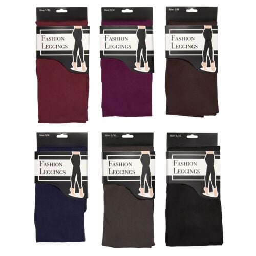 Unlined Solid Colored Leggings in Assorted Sizes S-XL