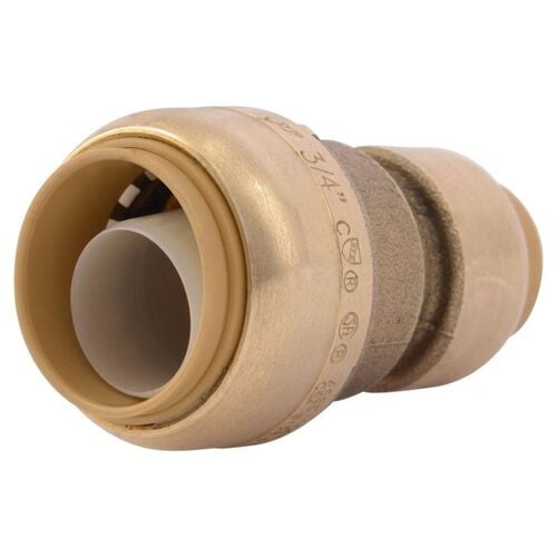 3/4" x 1/2" Push-to-Connect Brass Reducing Coupling Fitting