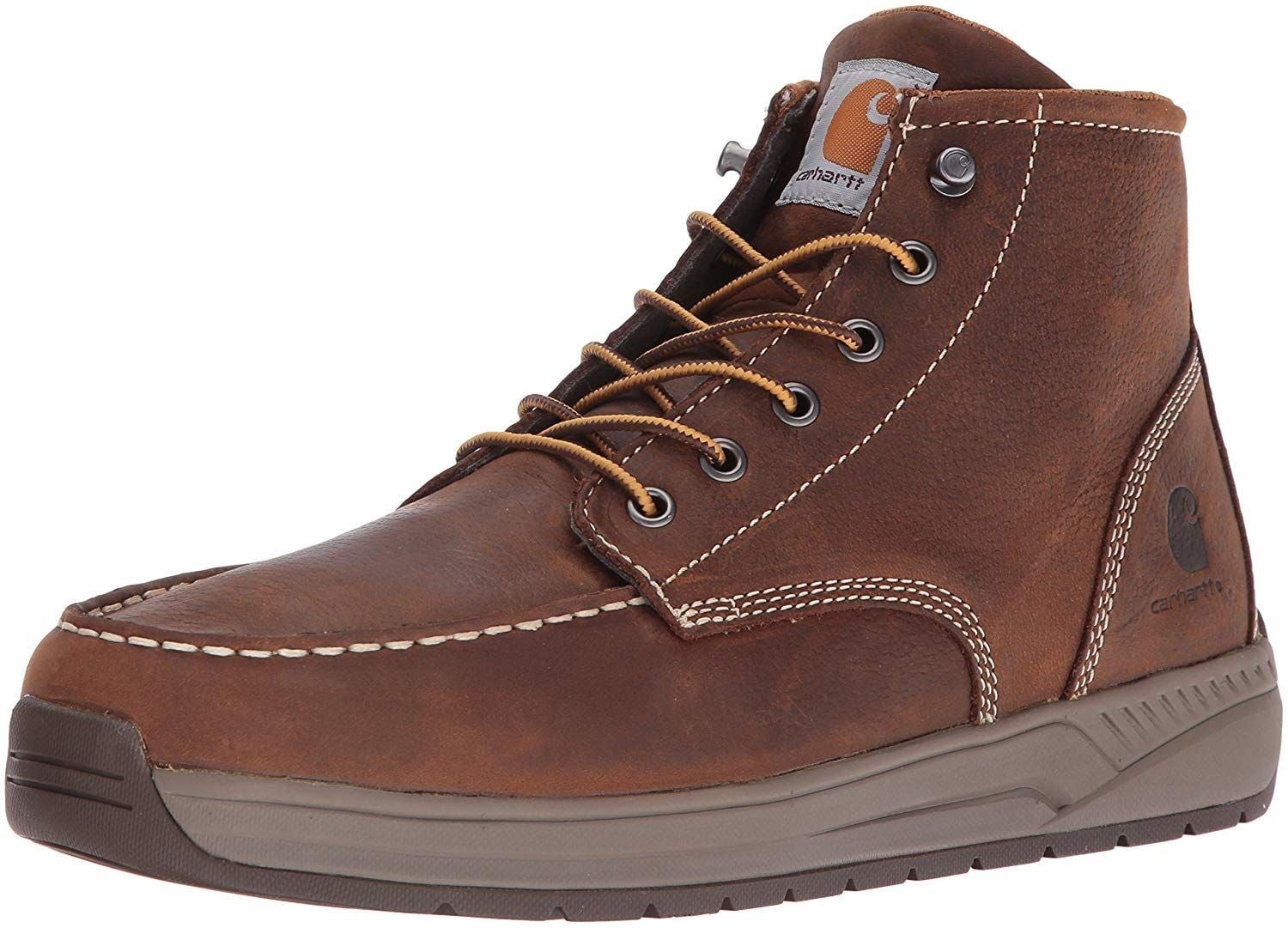 Men's 4" Brown Lightweight Moc Toe Caswedge Work Boot